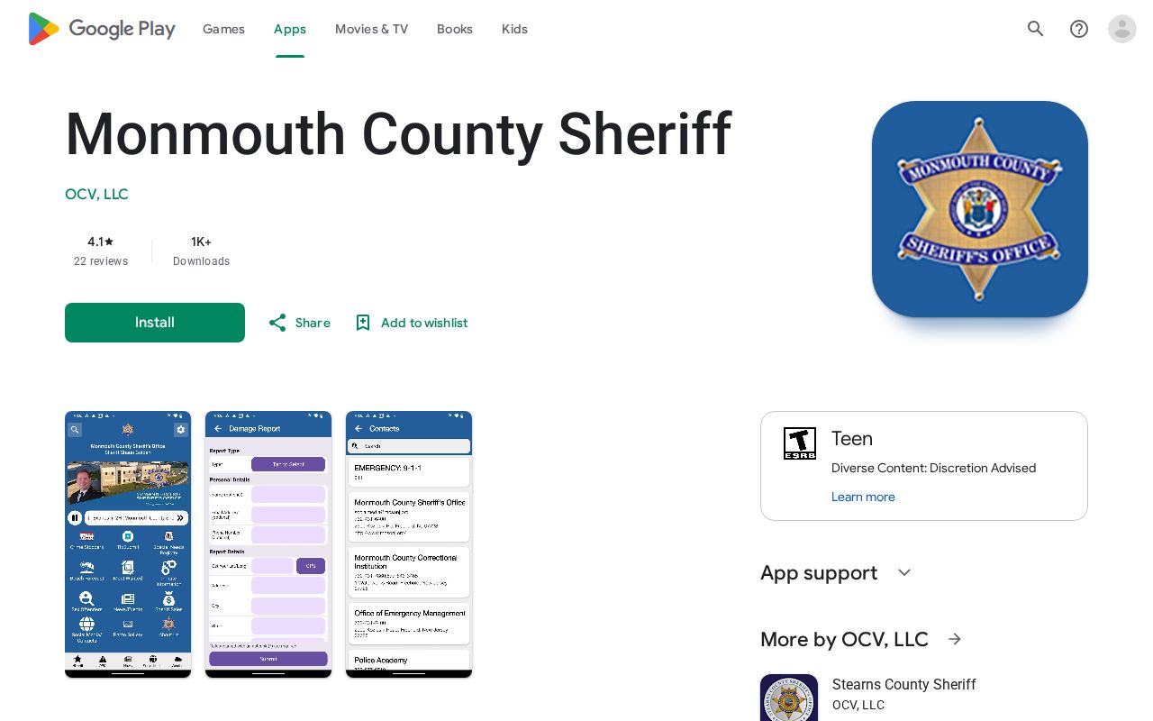Monmouth County Sheriff app inmate search for same-day release checks